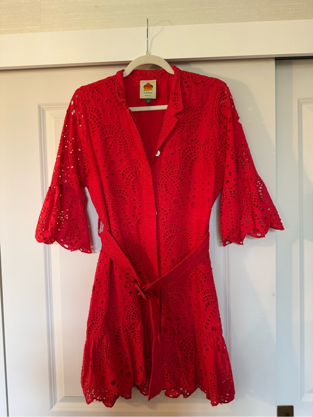 FARM Rio Red Palm Tree Mini Dress - Picture 4 of 4